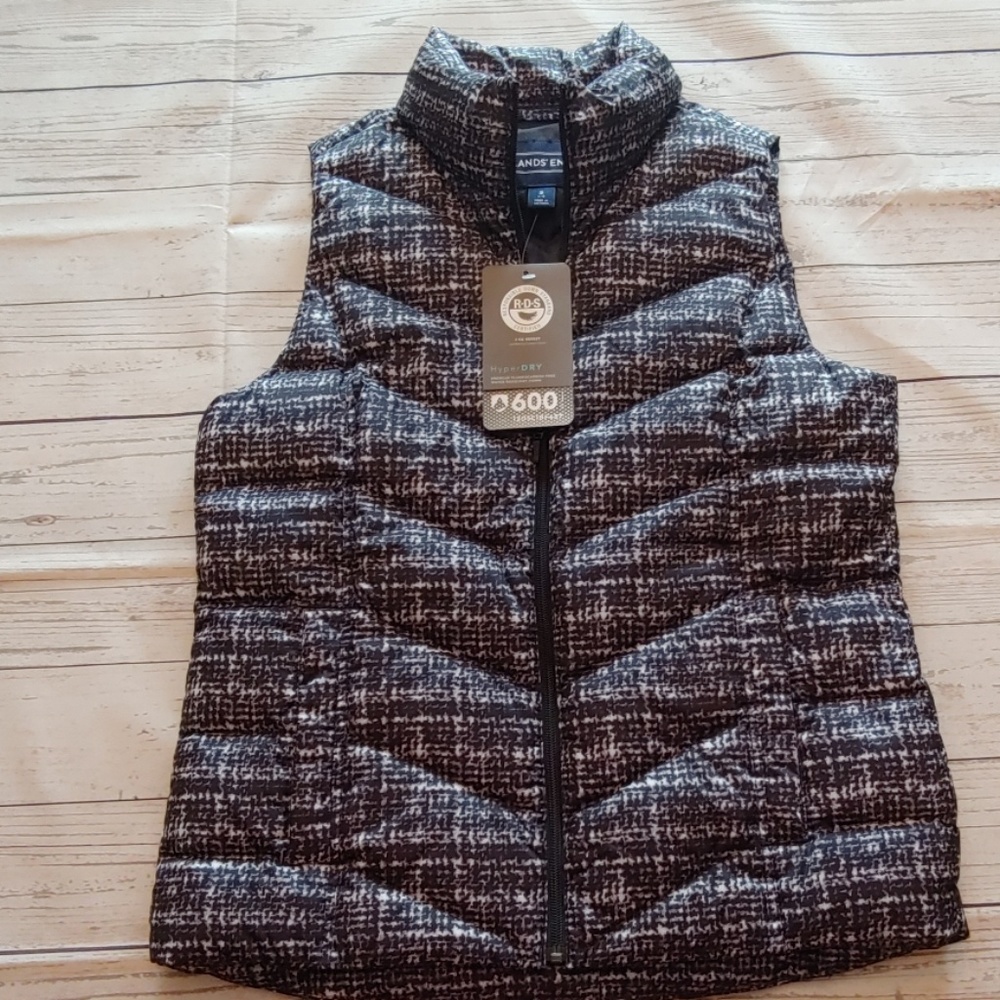 NEW WITH TAGS LANDS END PUFFER VEST SMALL